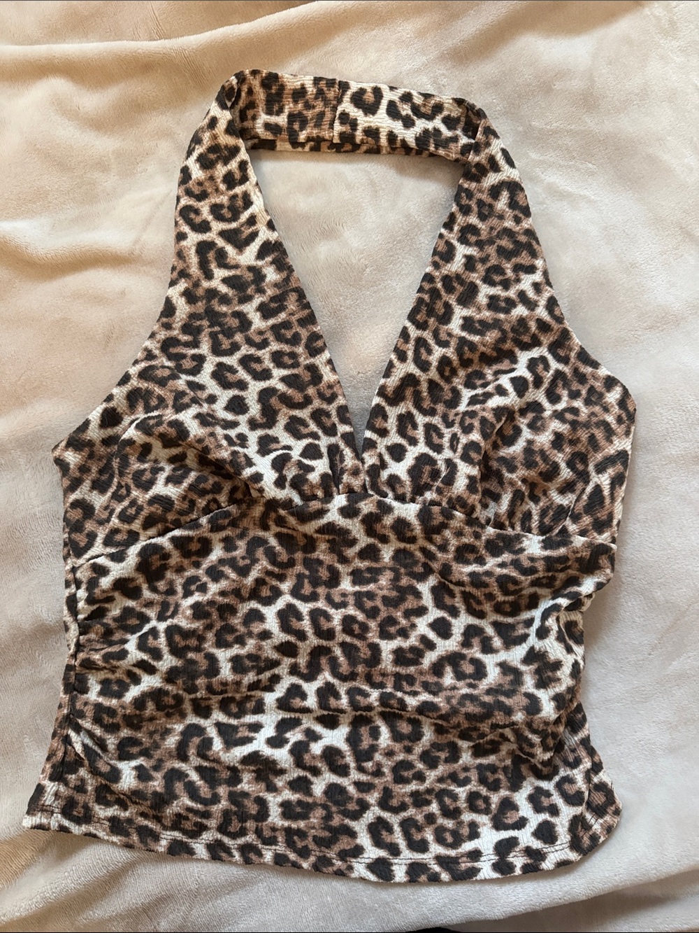 See You Monday Leopard Halter Camisole in Brown and Black